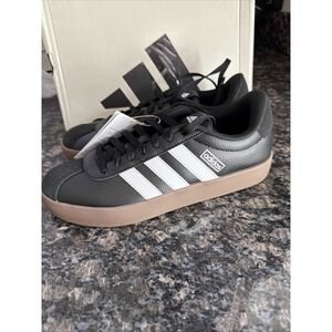 ADIDAS Lady VL COURT 3.0 STRIPE  SKATE‎ FASHION LOW TOP SNEAKER Sz 7.5 ID8796